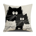 Axyaa Cat Print Cushion Cover for Stylish Home Decor and Comfort
