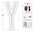 Axyaa Neon Baby Letter Light Sign with Dimmable Base - ABC English Alphabet