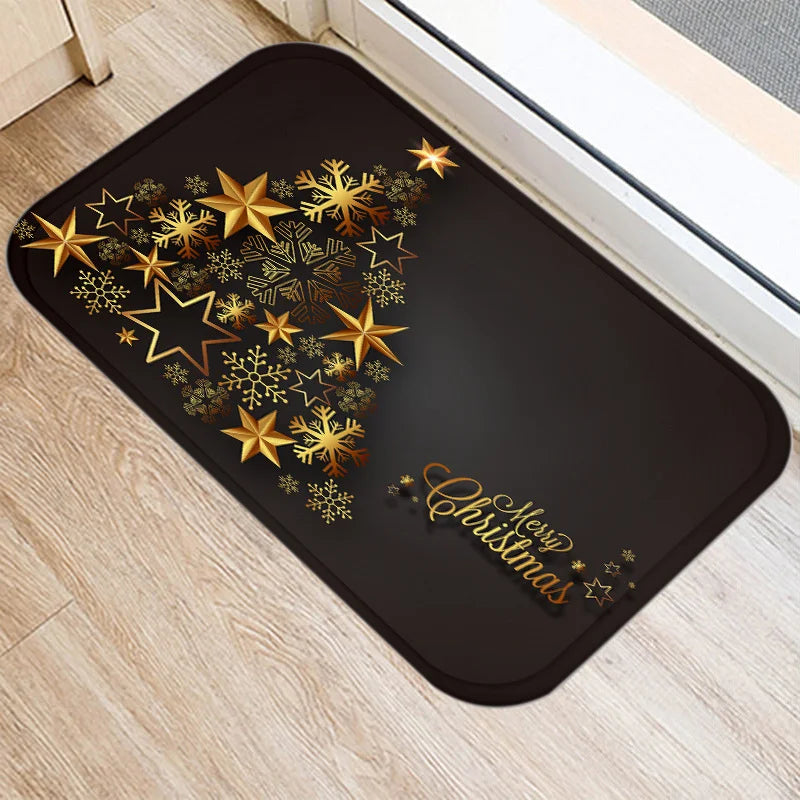 Axyaa Christmas New Year Home Entrance Non-Slip Floor Mat