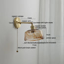 Axyaa Glass Copper LED Wall Sconce for Corridor Bedroom Living Room