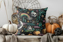 Axyaa Halloween Envelope Pillow Cover with Ghosts & Pumpkins, for Sofa, Bedroom, Car