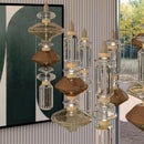 Axyaa Nordic Glass Chandelier: Modern Elegant Design for Hotel, Cafe, and Home