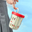 Axyaa Double Wall Salad Cup with Fork, Handle & Leak Proof Design