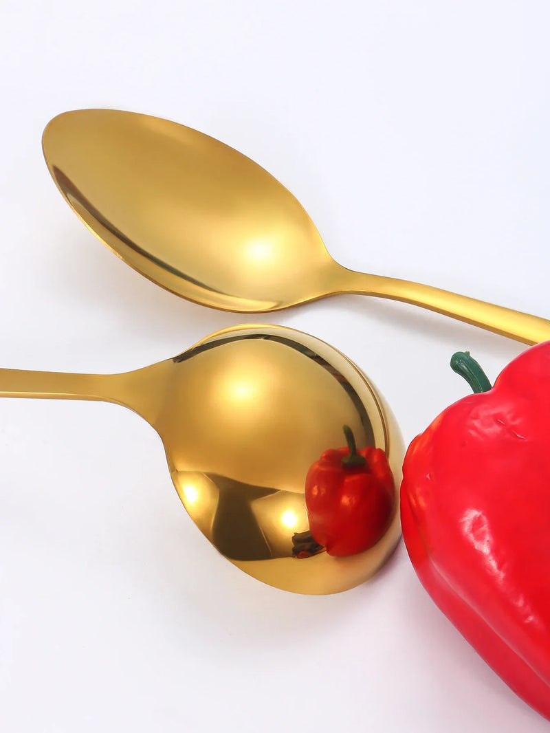Axyaa Stainless Steel Tableware Set for Hotels, Restaurants, Parties, and Buffets