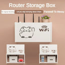 Axyaa WiFi Router Rack Wall Mount Organizer Box for Living Room Decor
