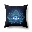 Axyaa Cartoon Eye Pattern Plush Cushion Cover 45x45cm Buddha Head Pillow Cover