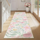 Axyaa Floral Print Runner Rug - Small, Stylish & Non-slip Bedroom Carpet