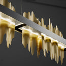 Axyaa Gold/Black LED Modern Chandelier for Dining Room and Kitchen Island