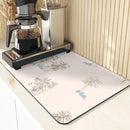 Axyaa Silicone Dish Mat, Flowers Pattern Absorbent Drying Mat for Kitchen Essentials