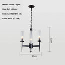 Axyaa Gold Metal Glass Pendant Light with LED, Chain Hanging Lamp for Modern Living Room