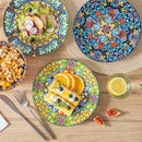 Axyaa Porcelain Dinner Plates Set for 6 - Scratch Resistant Breakfast & Dinnerware