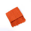 Axyaa Knitted Throw Blankets: Cozy Chunky Textured Vintage Gift, Tassel Trim