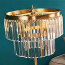 Axyaa Crystal LED Floor Lamp: Luxe Copper Lighting for Bedroom, Living, Dining Room