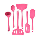 Axyaa Pink Silicone Kitchen Utensil Set for Non-Stick Pans