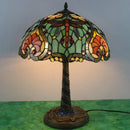 Axyaa Dragonfly Tiffany Glass Table Lamp - LED Retro Desk Light for Home Decor