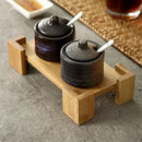 Axya Ceramic Seasoning Tank Set - Kitchen Storage Bottles & Jars
