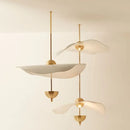 Lotus Leaf LED Pendant Lights for Ceiling Staircase by Axyaa - Modern Chandelier Loft Decor.