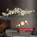 Axyaa White Ginkgo Leaf Villa Chandelier for Living Room Dining Lobby Staircase