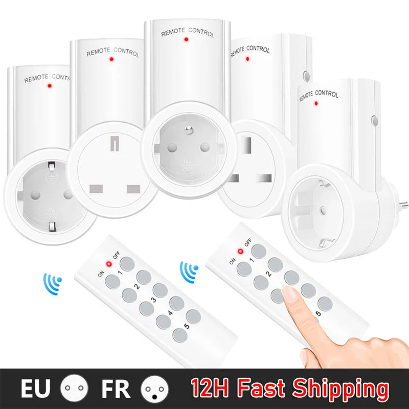 Smart Socket EU Plug 433MHz Programmable Outlet Switch 220V 230V LED Safe Home Axyaa