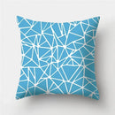 Axyaa Blue Geometric Pattern Cushion Cover for Living Room Sofa Decoration