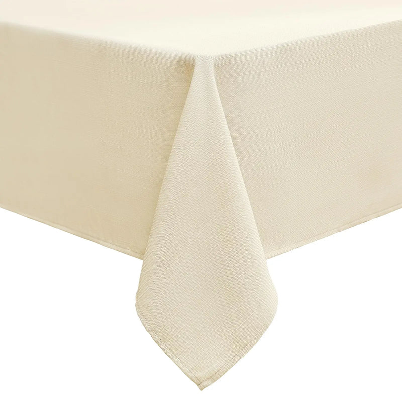 Axyaa Solid Color Tablecloth: Banquet & Party Linens, Washable Rectangle/Round Table Cloth