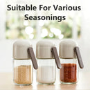 Axyaa Glass Salt & Pepper Shakers 0.5g Metering Seasoning Bottle - Household Kitchen.randn
