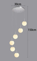 Axyaa Crystal Chandelier Stair Pendant Lamp Living Room Lighting