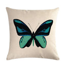 Butterfly Cotton Linen Throw Pillow Cover for Home & Car Decor - Axyaa