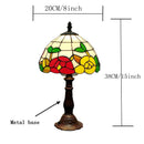 Peony Flower Desk Lamp Tiffany Style Axyaa Brand Hand-welded Metal Base E27 LED