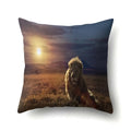 Lion Pattern Polyester Cushion Cover by Axyaa - Home decoration Pillow Cover