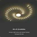Axya LED Sunflower Ceiling Light - Brushed Antique Gold Creative Chandelier