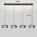 Axyaa Black Metal LED Pendant Chandeliers for Dining Room Kitchen Island Lighting