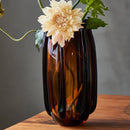 Handcrafted Axyaa Silk-Wrapped Glass Vase | Transparent Flower Arrangement Home Decoration