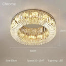 Axyaa Modern Circular Crystal LED Ceiling Chandelier - High-end Luxury Lighting