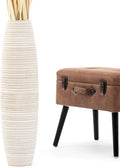 Axyaa 26" Tall Wooden Farmhouse Floor Vase for Fake Plant and Pampas Grass