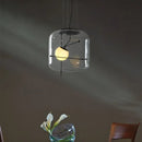 Axyaa Glass Ball Pendant Lamp: Retro Style for Restaurant, Coffee Bar, Shop.