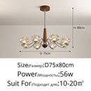 Axyaa Chrome Chandelier Glass Pendant Light for French Bedroom Living Rooms