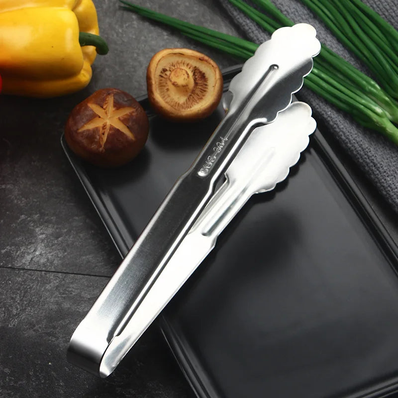 Axyaa Stainless Steel Food Tongs: Barbecue & Buffet Essential