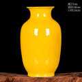 Axyaa Yellow Glazed Ceramic Vase for Home, Living Room, and TV Cabinet
