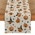 Axyaa Halloween Head Table Runner for Indoor Outdoor Home Dining Decoration