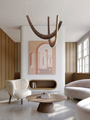 Axyaa Wood LED Pendant Light Luxury Chandelier for Living Room