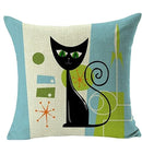 Axyaa Linen Cat Pillowcase 45x45 - Home Decor Cover for Sofa Bed