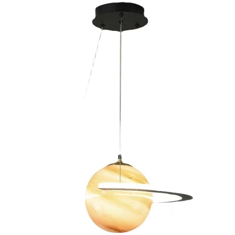 Axyaa Modern Moon Football Chandelier for Dining and Bedroom Lighting