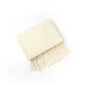 Axyaa Knitted Throw Blankets: Cozy Chunky Textured Vintage Gift, Tassel Trim