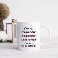 Axyaa Funny Teacher Coffee Mug 11oz Ceramic School Office Gift