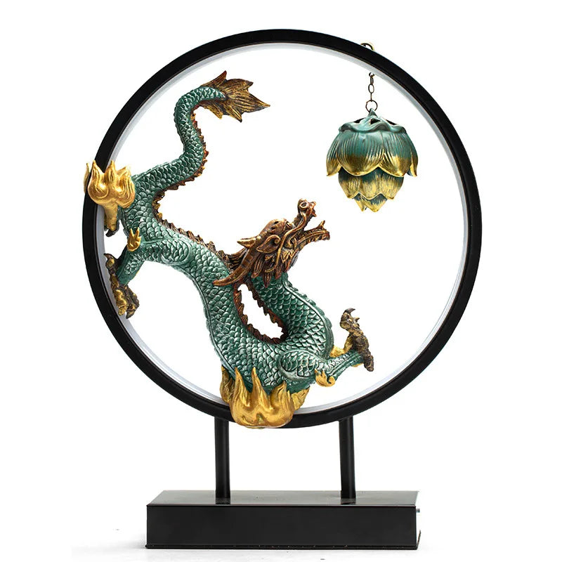 Axya Dragon Decoration Fortune Incense Burner for Zen Home