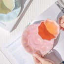 Axyaa Ceramic Beauty Cup Set for Afternoon Tea and Coffee - Petal High Refreshment