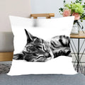 Cute Cat Print Pillowcase by Axyaa - Perfect for Home, Car, and Sofa