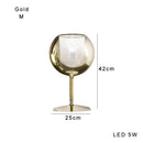 Axyaa Gold Chrome Glass Table Lamp | Luxury Decor for Living Room, Villa, Cafe