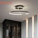 Axyaa LED Chandelier Modern Lighting Fixture Chrome Lamp for Living Room Kitchen White Decor